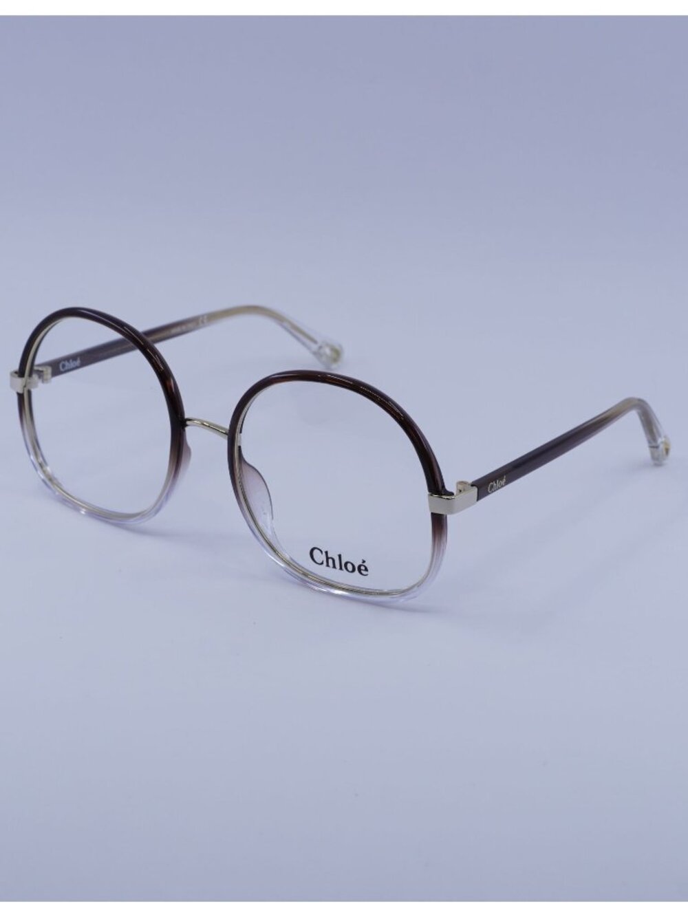 Chloe CH0032O 002 Eyeglasses Brown Gradient 55mm Round Frame